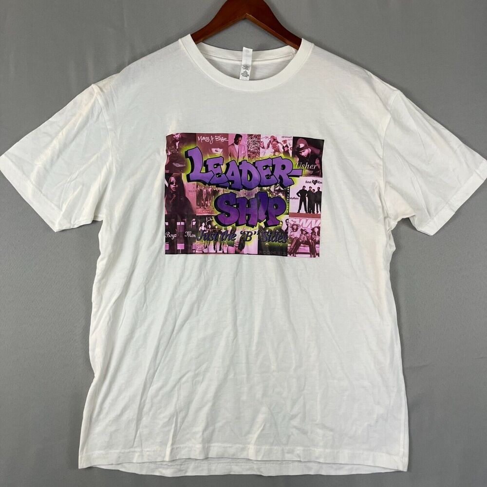 Next Level Unisex Shirt XL White & Purple 90's‎ Rap Hip Hop and R&B Artists